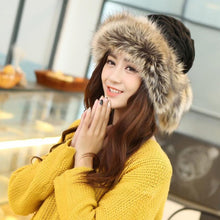 Women Fur Cap Warm Hats Girl Knitting Caps Ladies Beanie Wool Hat Fast Shipping EF8