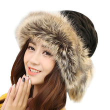 Women Fur Cap Warm Hats Girl Knitting Caps Ladies Beanie Wool Hat Fast Shipping EF8