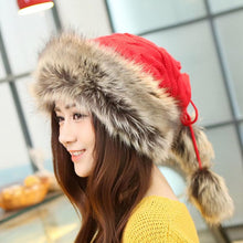 Women Fur Cap Warm Hats Girl Knitting Caps Ladies Beanie Wool Hat Fast Shipping EF8