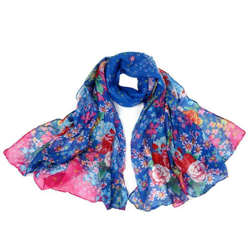 fashion style gardens floral scarf women warm scarf long shawl voile pashmina infinity scarves EF8