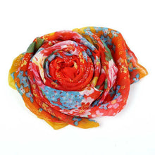 fashion style gardens floral scarf women warm scarf long shawl voile pashmina infinity scarves EF8