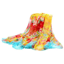 fashion style gardens floral scarf women warm scarf long shawl voile pashmina infinity scarves EF8
