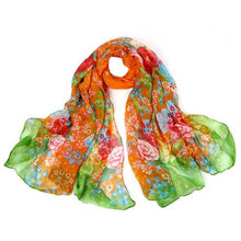 fashion style gardens floral scarf women warm scarf long shawl voile pashmina infinity scarves EF8