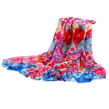 fashion style gardens floral scarf women warm scarf long shawl voile pashmina infinity scarves EF8