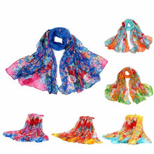 fashion style gardens floral scarf women warm scarf long shawl voile pashmina infinity scarves EF8