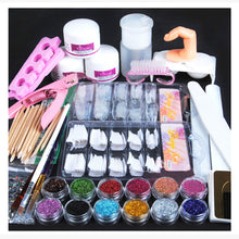 Acrylic Powder Glitter Nail Art Brush False Finger Pump Nail Art Tools Kit Set Nail Tools Decoration EF8