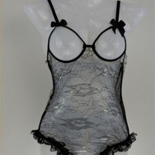 exy Women Black Lace Nightwear Underwear Sets Babydoll Sleepwear EF8