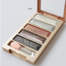5 Colors Diamond pigment makeup eyeshadow pallette to eye kit maquiagem eye shadow beauty naked pallette EF8