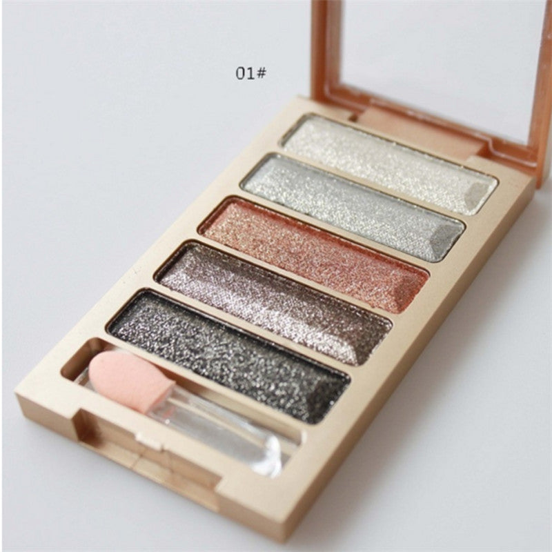 5 Colors Diamond pigment makeup eyeshadow pallette to eye kit maquiagem eye shadow beauty naked pallette EF8