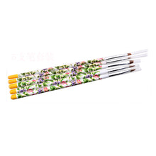 5pc UV Gel Acrylic Nail Art Brush Painting Drawing Brushes Pen Set Nail Design Manicure Tool Pusher Tool Colorful EF8