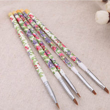5pc UV Gel Acrylic Nail Art Brush Painting Drawing Brushes Pen Set Nail Design Manicure Tool Pusher Tool Colorful EF8