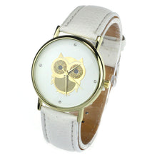 6 COLORS Women's Fashion Women Girl Gold Owl Pattern WristWatch Leather Quartz Watch Wrist Watches relojes mujer EF8
