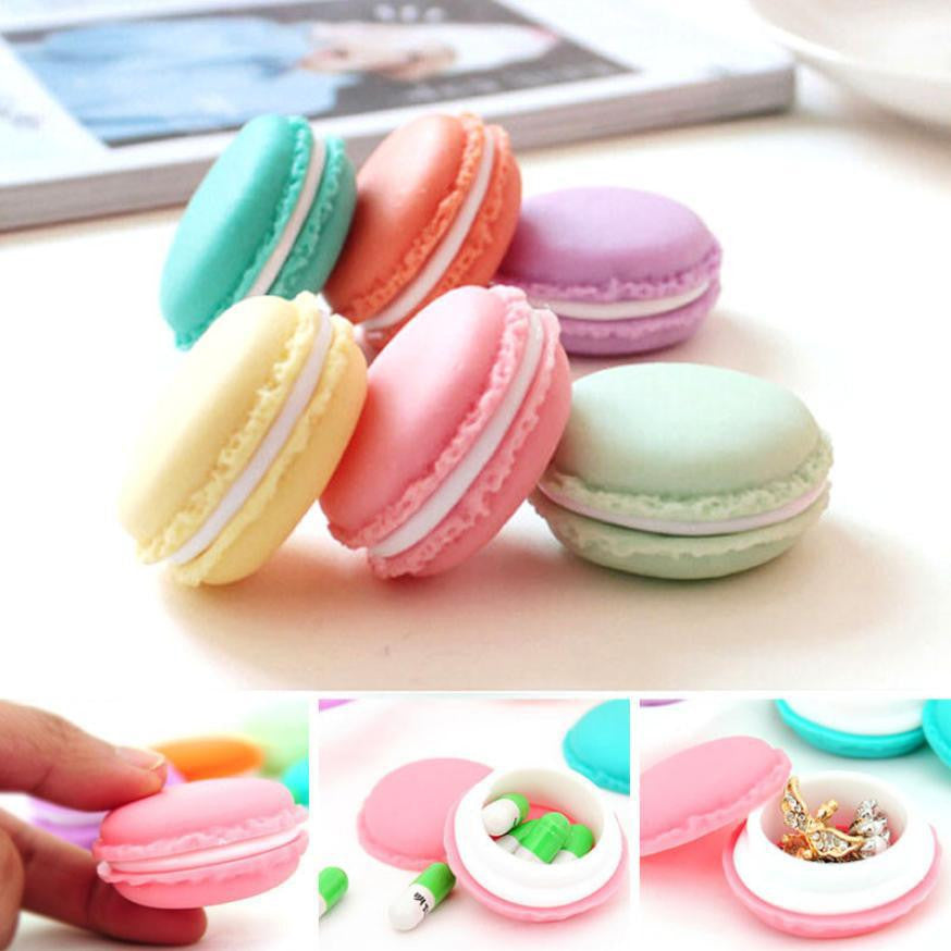 6pc Mini teddy Macaron storage box Candy organizer for jewelry caixa organizadora zakka Gift Novelty households EF8