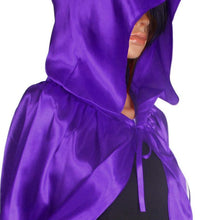 Black/Red/Purple Halloween Hooded Cloak Coat Wicca Robe Medieval Cape Wedding Cloak Cosplay Coat Shawl EF8