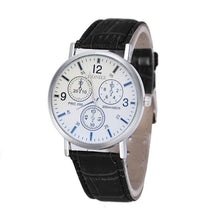 Blu-Ray Business Quartz Watches Men Luxury Crocodile Faux Leather Analog Manly Charm Wristwatches EF8
