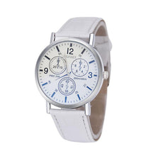 Blu-Ray Business Quartz Watches Men Luxury Crocodile Faux Leather Analog Manly Charm Wristwatches EF8