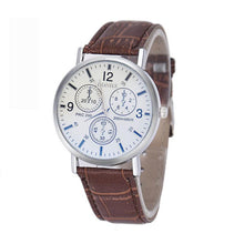 Blu-Ray Business Quartz Watches Men Luxury Crocodile Faux Leather Analog Manly Charm Wristwatches EF8
