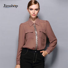 Blusas Femininas Sexy Women Sheer Shirts Dress Long Sleeve Pocket Casual Blouse Tops Plus Size S-XL For Women EF8