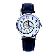 Casual Swirl Pattern Leather Woman Quartz Wrist Watch 5 Colors Relogio Feminino EF8