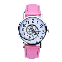 Casual Swirl Pattern Leather Woman Quartz Wrist Watch 5 Colors Relogio Feminino EF8