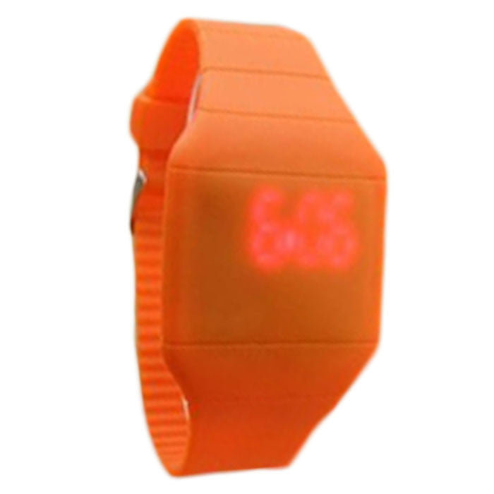 Children's Classical LED Fashion Colorful Fashion The Jelly Ultra-Thin Ssilicone Sport Wrist Watch EF8