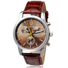 Durable Men Watches Luxury Fashion relogio masculino Watch Men Faux Leather Men Blue Ray Glass Quartz Watches Cool Watch EF8