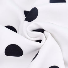 European Fashion Women White Bodycon Polka Black Dot Umbrella Midi Skirt Retro Puff Skirts EF8