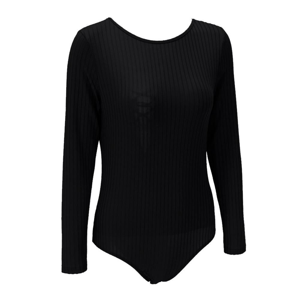 Fall Women's Sexy Slim Short Cotton Knitted Bodycon Bandage Jumpsuit romper Bodysuit with Long Sleeve V-Neck One-Piece EF8