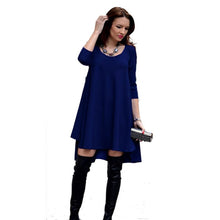 Fashion Fall Women Elegant Three Quarter Loose Casual Party Dress EF8