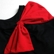 Fashion Women Vintage Bow O Neck Half Sleeve Dress Party Evening Mini Dress Plus Size EF8