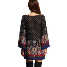 Fashion Bohemian Dress Print Beach Vintage SexyVestidos Casual Ladies Clothing Women Robe Party Dresses EF8