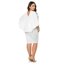 Fashion Casual Women Party Sexy Bodycon Plus Size Batwing Mini Dress Size XXXL EF8