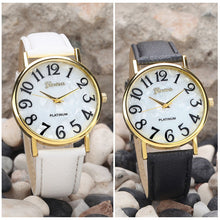 Fashion Geneva Watches -ing Women Retro Digital Dial Leather Band Quartz Analog Wrist Watches women dress watches EF8