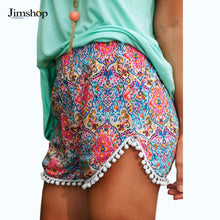 Fashion Women's High Waist Tassel Floral Print Beach Casual Mini Shorts Short Pants EF8