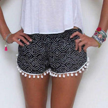 Fashion Women's High Waist Tassel Floral Print Beach Casual Mini Shorts Short Pants EF8