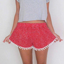 Fashion Women's High Waist Tassel Floral Print Beach Casual Mini Shorts Short Pants EF8