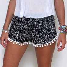 Fashion Women's High Waist Tassel Floral Print Beach Casual Mini Shorts Short Pants EF8