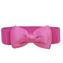 Fashion Lady Wide Elastic Stretch Bowknot Bow Tie Belt Waistband 5 Colors EF8