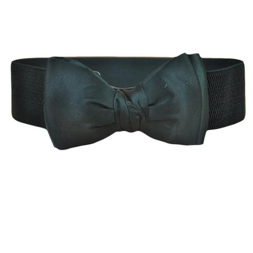 Fashion Lady Wide Elastic Stretch Bowknot Bow Tie Belt Waistband 5 Colors EF8