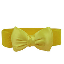 Fashion Lady Wide Elastic Stretch Bowknot Bow Tie Belt Waistband 5 Colors EF8