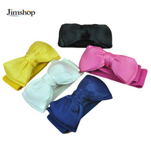 Fashion Lady Wide Elastic Stretch Bowknot Bow Tie Belt Waistband 5 Colors EF8