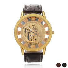 Fashion Luxury Phoenix Rome Digital Leather Hollow Dial Quartz Wrist Watch Business Clock EF8