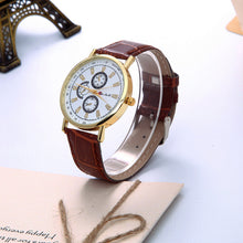 Fashion Rome Article Leather Band Analog Quartz Vogue Wrist Watches EF8