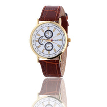 Fashion Rome Article Leather Band Analog Quartz Vogue Wrist Watches EF8