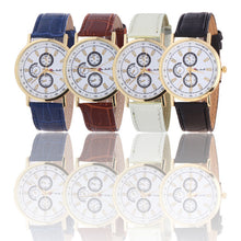 Fashion Rome Article Leather Band Analog Quartz Vogue Wrist Watches EF8