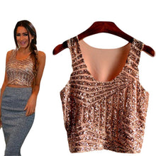 Fashion Sequined Tank Top Women VTops Shirts Sleeveless Style Tank Tops EF8