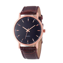 Fashion Unisex Leisure Crocodile Leather Analog Quartz Wrist Watch Watches EF8