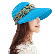 Fashion Women Lady Folding UV Protection Roll Up Wide-Brimmed Hat Multifunction Beach Sun Hat EF8