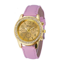 Faux Chronograph Quartz WatcheWomen Ladies Luxury Classic Round Women Crystals Dress Watch relogios feminino EF8