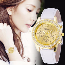 Faux Chronograph Quartz WatcheWomen Ladies Luxury Classic Round Women Crystals Dress Watch relogios feminino EF8